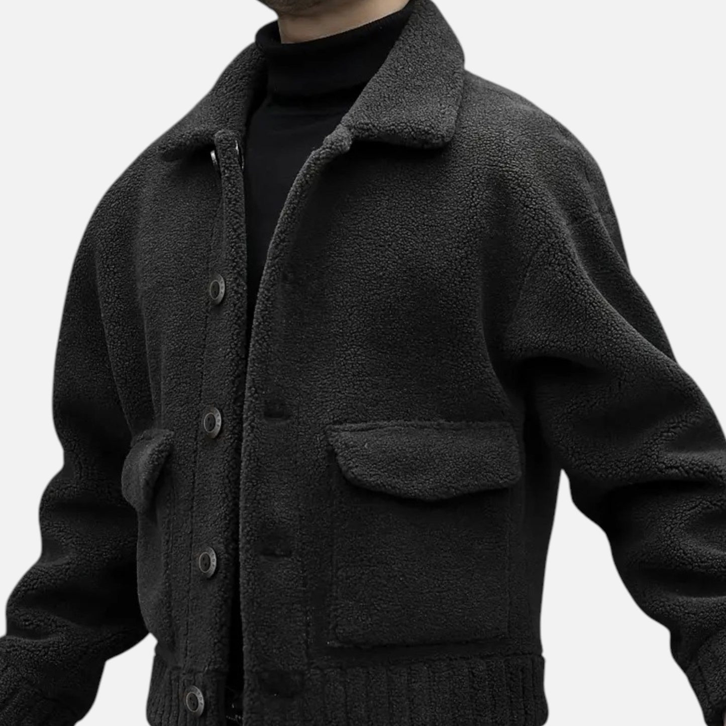 Premium Men's Faux Fur Jacket – Smart Lapel Coat for Autumn Winter Elegance – Best Stylish Outerwear for Men | Premium Comfort Home & Lifestyle Product UK