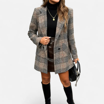 Women’s Premium Houndstooth Classic Coat – Timeless Smart Style for Professional and Casual Wear | Premium Comfort Home & Lifestyle Product UK