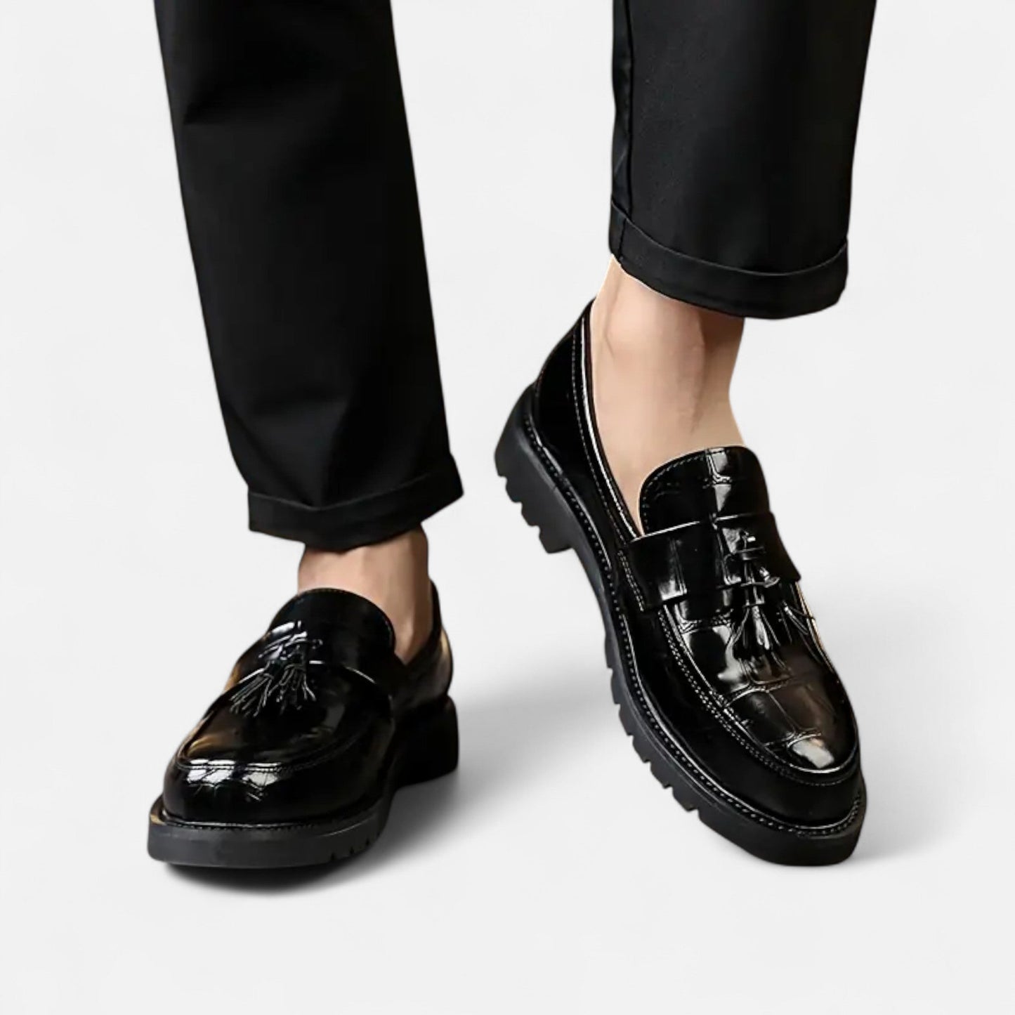 Premium Men's Loafers – Smart Vintage Fringe Elegance for Professional Style and Comfort | Premium Comfort Home & Lifestyle Product UK