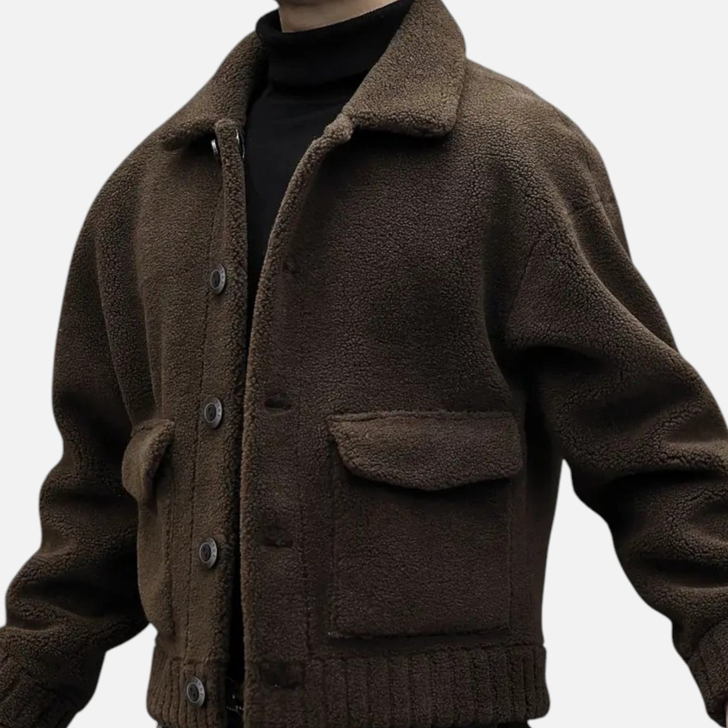 Premium Men's Faux Fur Jacket – Smart Lapel Coat for Autumn Winter Elegance – Best Stylish Outerwear for Men | Premium Comfort Home & Lifestyle Product UK