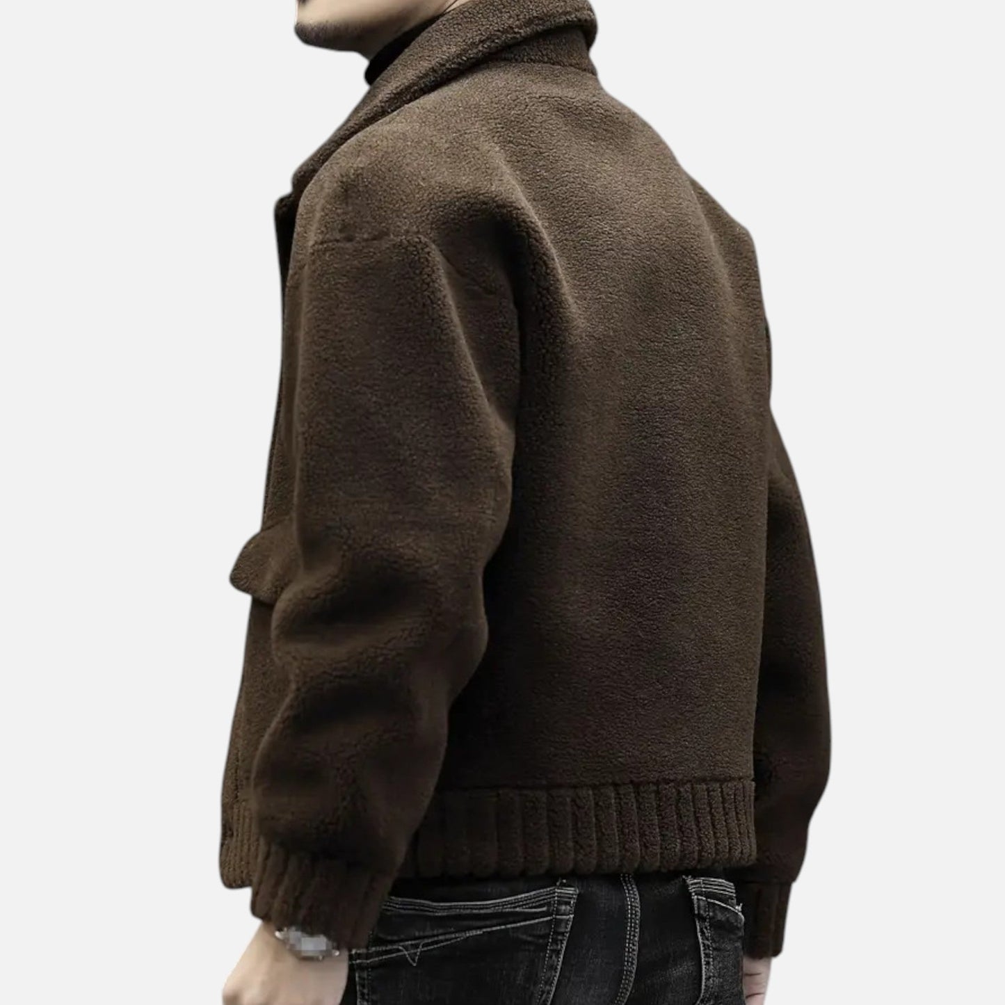 Premium Men's Faux Fur Jacket – Smart Lapel Coat for Autumn Winter Elegance – Best Stylish Outerwear for Men | Premium Comfort Home & Lifestyle Product UK