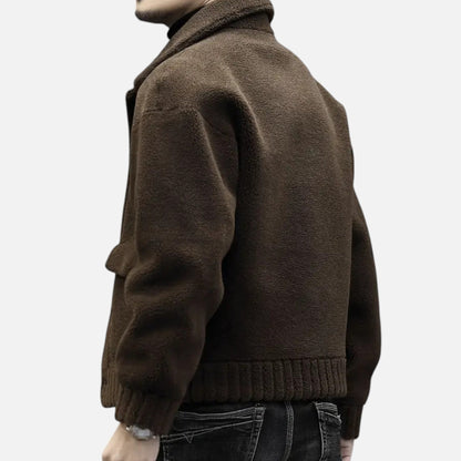 Premium Men's Faux Fur Jacket – Smart Lapel Coat for Autumn Winter Elegance – Best Stylish Outerwear for Men | Premium Comfort Home & Lifestyle Product UK