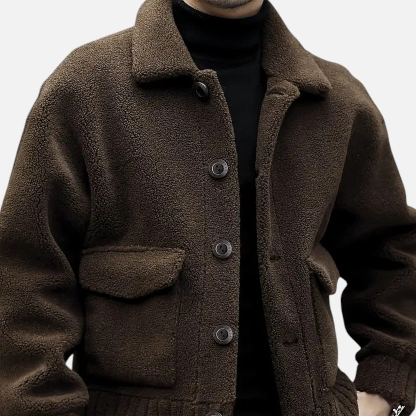 Premium Men's Faux Fur Jacket – Smart Lapel Coat for Autumn Winter Elegance – Best Stylish Outerwear for Men | Premium Comfort Home & Lifestyle Product UK