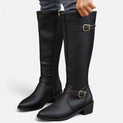 Premium Women's Mid-Calf Buckle Boots - Stylish, Comfortable & Versatile Footwear for Every Occasion | Premium Comfort Home & Lifestyle Product UK