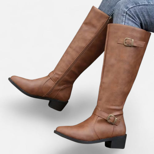 Premium Women's Mid-Calf Buckle Boots - Stylish, Comfortable & Versatile Footwear for Every Occasion | Premium Comfort Home & Lifestyle Product UK