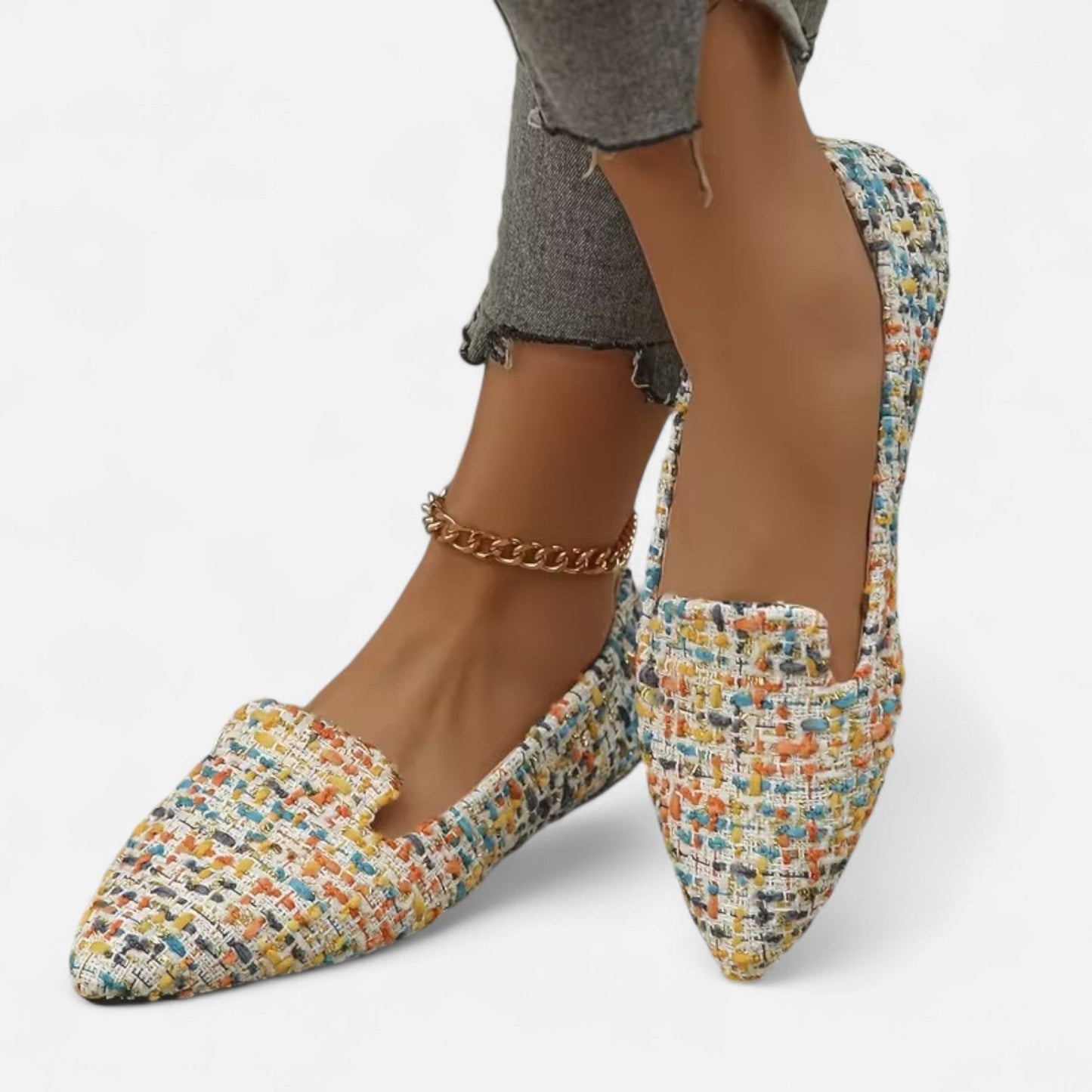 Premium Women's Plaid Pointed Toe Flats – Stylish Autumn Elegance for Smart Casual and Professional Looks | Premium Comfort Home & Lifestyle Product UK