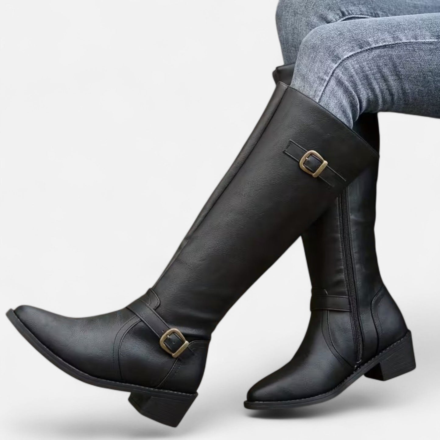 Premium Women's Mid-Calf Buckle Boots - Stylish, Comfortable & Versatile Footwear for Every Occasion | Premium Comfort Home & Lifestyle Product UK
