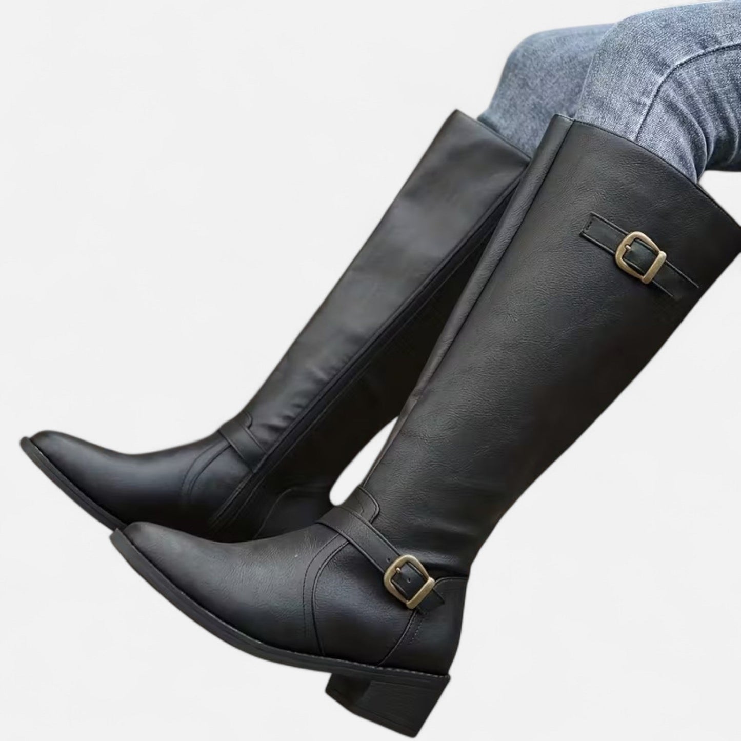 Premium Women's Mid-Calf Buckle Boots - Stylish, Comfortable & Versatile Footwear for Every Occasion | Premium Comfort Home & Lifestyle Product UK