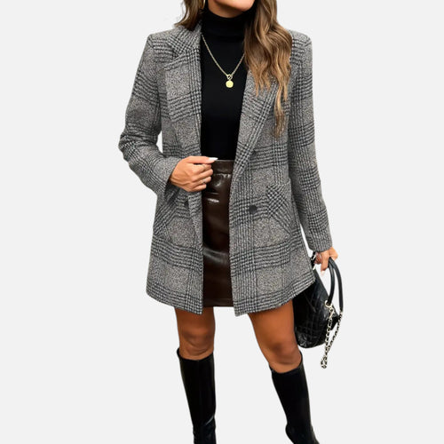 Women’s Premium Houndstooth Classic Coat – Timeless Smart Style for Professional and Casual Wear | Premium Comfort Home & Lifestyle Product UK