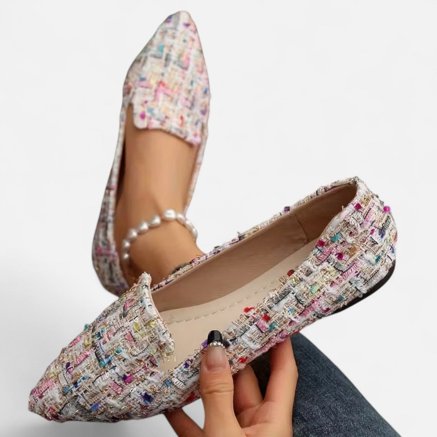 Premium Women's Plaid Pointed Toe Flats – Stylish Autumn Elegance for Smart Casual and Professional Looks | Premium Comfort Home & Lifestyle Product UK