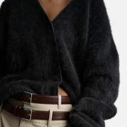 Premium Women's Soft V-Neck Cardigan - Essential Layering Piece for Smart Casual Style, Perfect for Work or Everyday Wear | Premium Comfort Home & Lifestyle Product UK