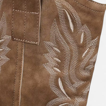 Premium Women’s Suede Cowboy Boots – Vintage Chunky Heel for Stylish Western Fashion – Best Quality & Comfort | Premium Comfort Home & Lifestyle Product UK