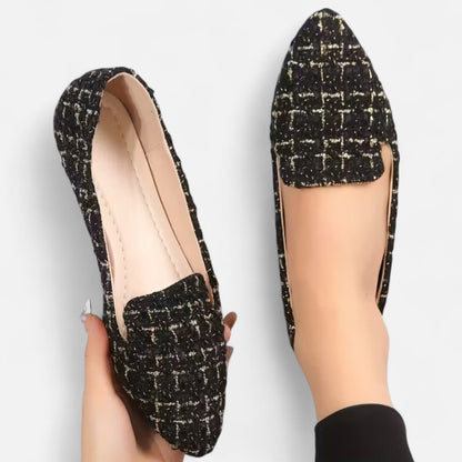 Premium Women's Plaid Pointed Toe Flats – Stylish Autumn Elegance for Smart Casual and Professional Looks | Premium Comfort Home & Lifestyle Product UK
