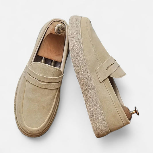 Premium Men's Brown Slip-On Loafers with Buckle – Smart Casual Footwear for Work and Everyday Wear | Premium Comfort Home & Lifestyle Product UK