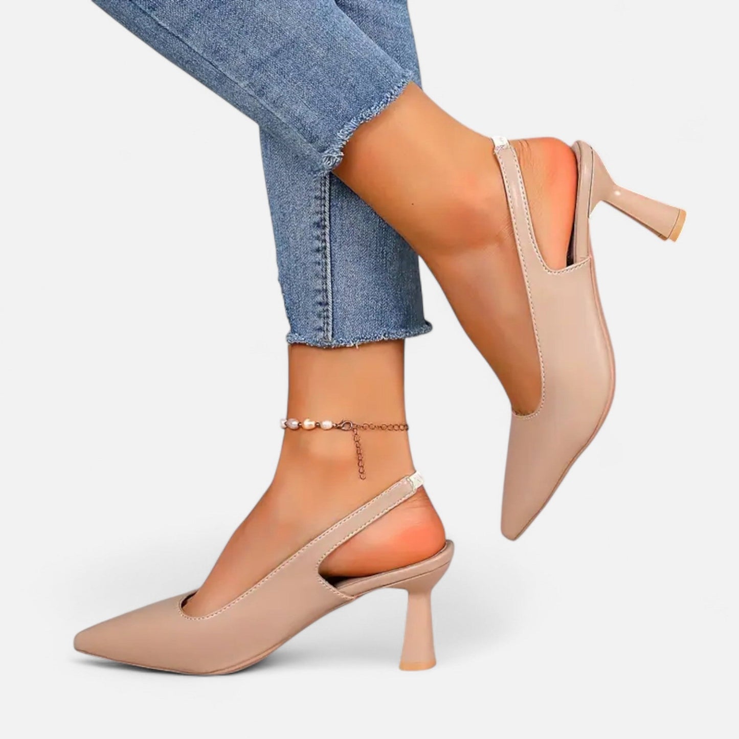 Premium Women's Slingback Heels with Sparkle Accent – Elegant and Stylish Footwear for Special Occasions and Everyday Wear | Premium Comfort Home & Lifestyle Product UK