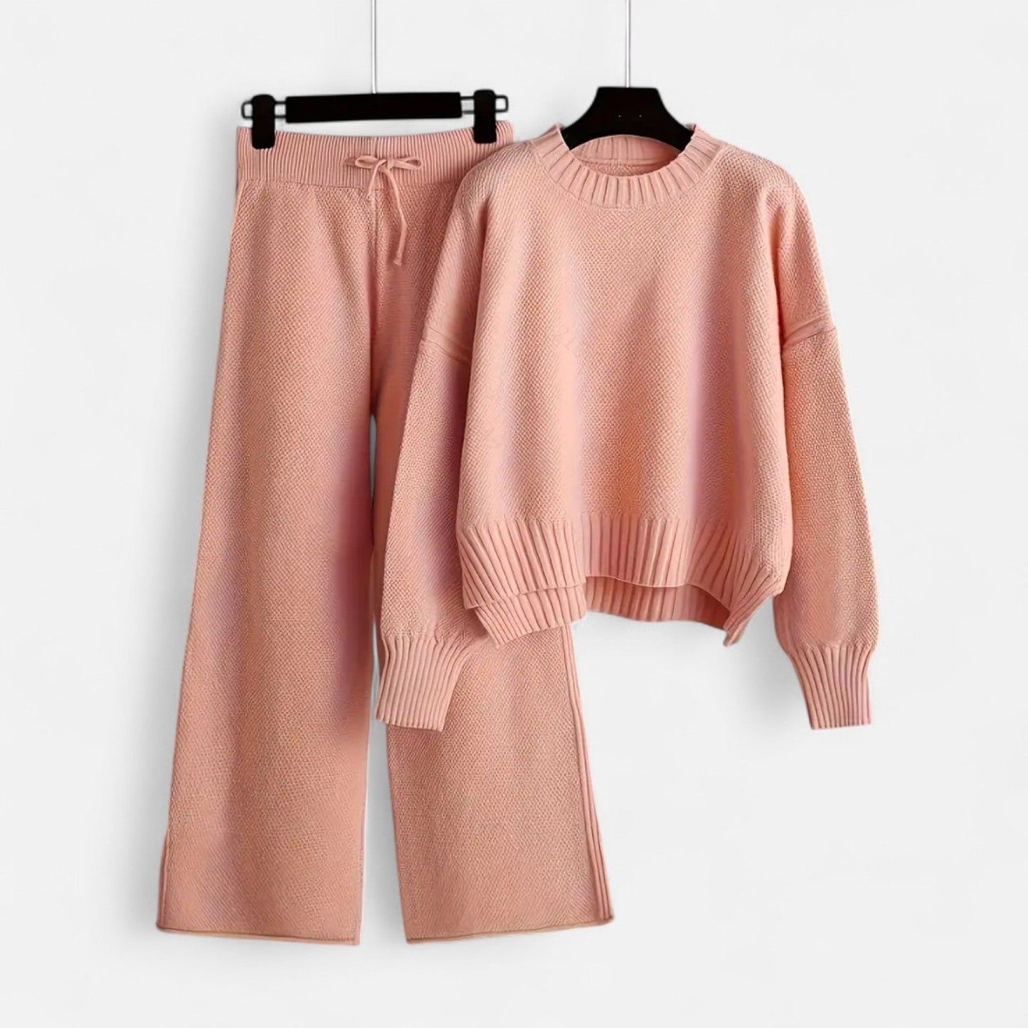 Premium Women's Knit Sweater & Wide-Leg Trousers Set – Smart Casual Outfit for Effortless Elegance and Comfort | Premium Comfort Home & Lifestyle Product UK