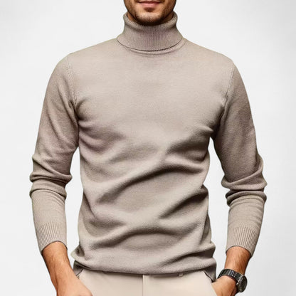 Premium Men's Casual Solid Turtleneck Sweater - Smart & Stylish Knitwear for Every Occasion - Essential Wardrobe Staple | Premium Comfort Home & Lifestyle Product UK