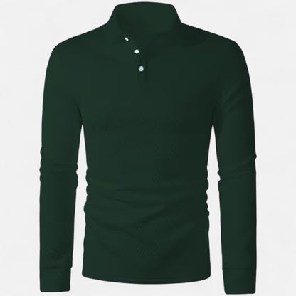 Premium Men's Long Sleeve Polo Shirt - Smart Casual Wear for Work, Golf, or Everyday Style - Essential Wardrobe Staple | Premium Comfort Home & Lifestyle Product UK