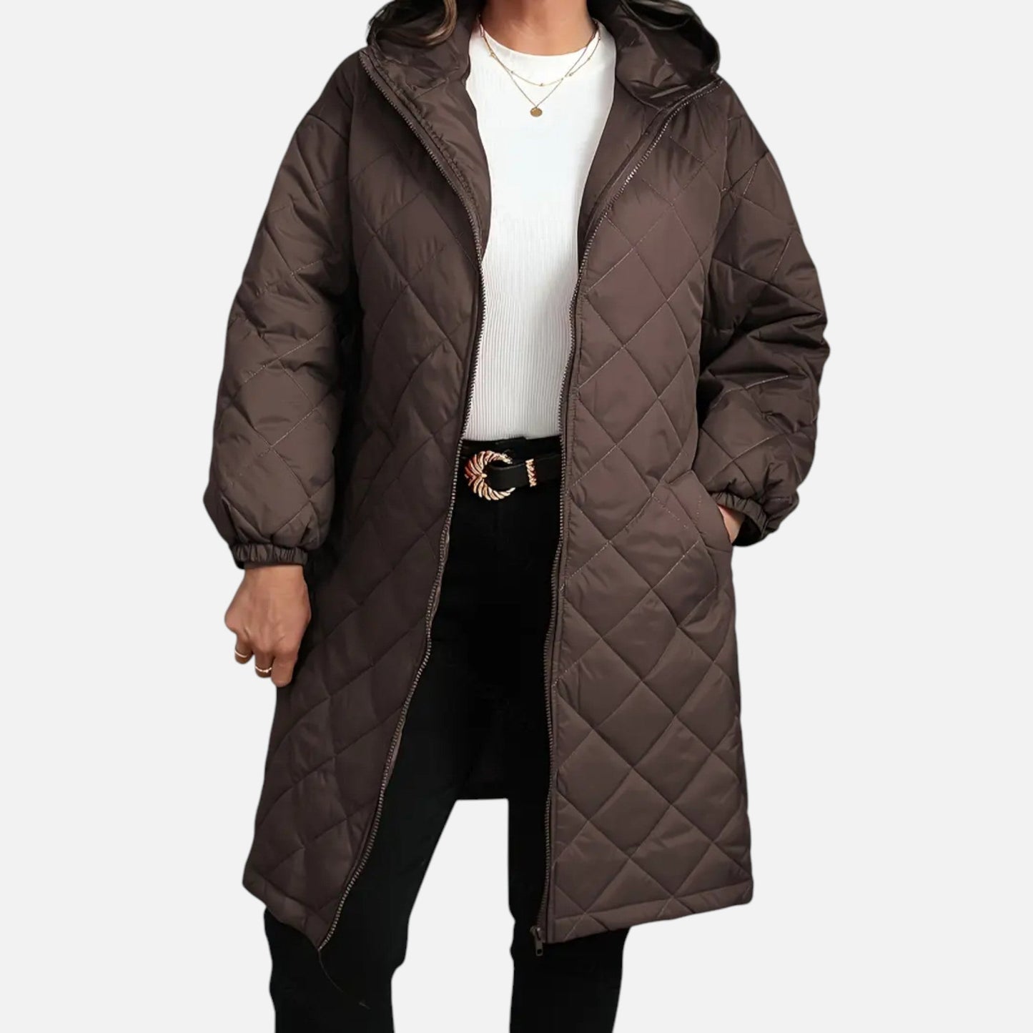 Premium Women's Quilted Hooded Jacket – Smart Autumn Winter Coat for Elegance and Warmth | Premium Comfort Home & Lifestyle Product UK