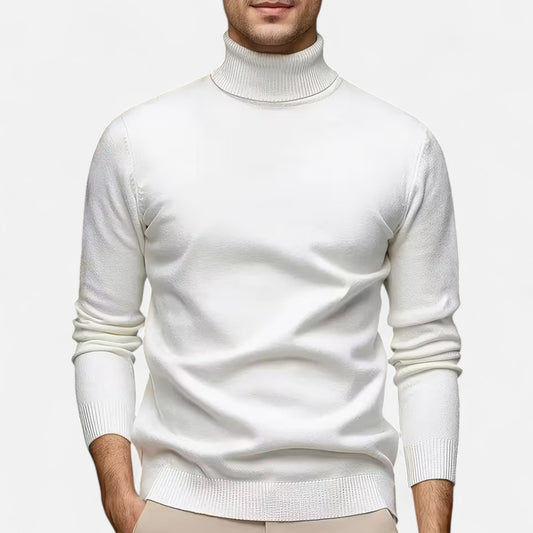 Premium Men's Casual Solid Turtleneck Sweater - Smart & Stylish Knitwear for Every Occasion - Essential Wardrobe Staple | Premium Comfort Home & Lifestyle Product UK