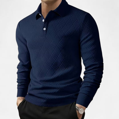 Premium Men's Long Sleeve Polo Shirt - Smart Casual Wear for Work, Golf, or Everyday Style - Essential Wardrobe Staple | Premium Comfort Home & Lifestyle Product UK