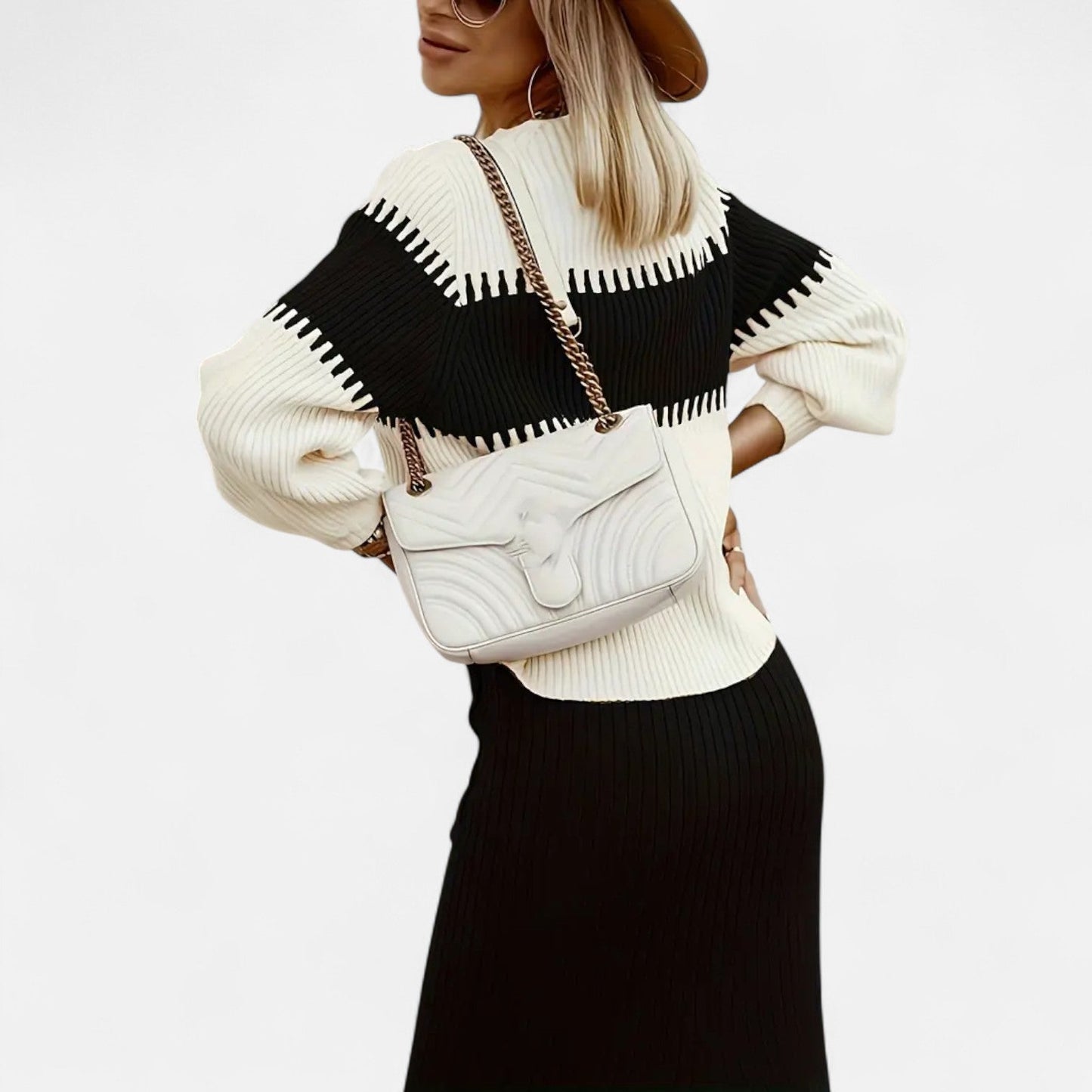 Premium Women's Knit Set – Smart High-Neck Pullover & Stylish Midi Skirt for Effortless Everyday Elegance | Premium Comfort Home & Lifestyle Product UK