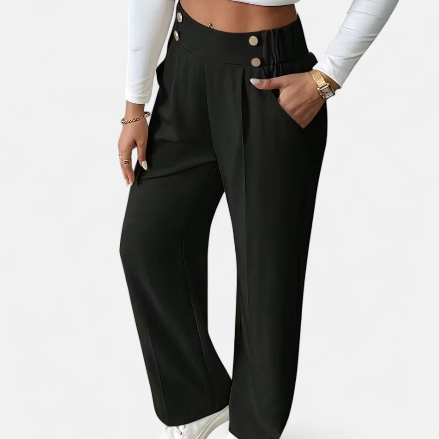 Premium French-Inspired Straight-Leg Office Pants | Smart & Professional Work Trousers for Women | Essential Business Attire | Premium Comfort Home & Lifestyle Product UK