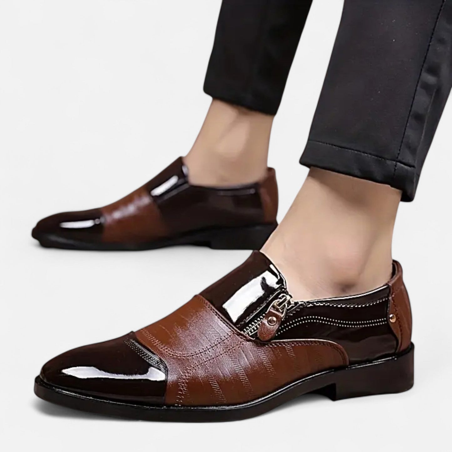 Premium Men's Glossy Dress Shoes – Smart Pointed Toe Formal Footwear for Professional British Elegance | Premium Comfort Home & Lifestyle Product UK