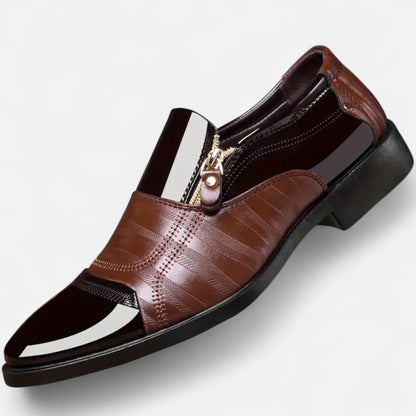 Premium Men's Glossy Dress Shoes – Smart Pointed Toe Formal Footwear for Professional British Elegance | Premium Comfort Home & Lifestyle Product UK