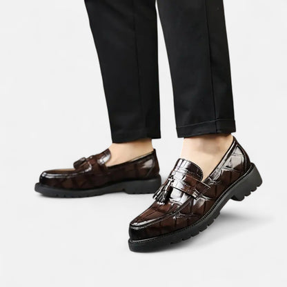 Premium Men's Loafers – Smart Vintage Fringe Elegance for Professional Style and Comfort | Premium Comfort Home & Lifestyle Product UK