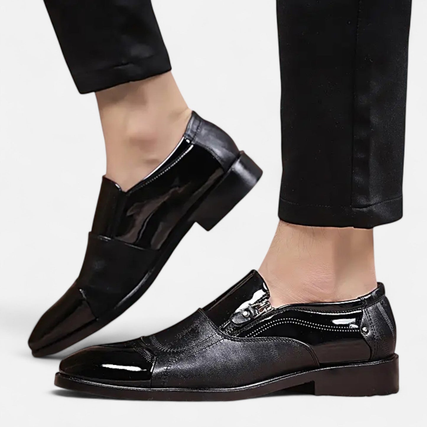 Premium Men's Glossy Dress Shoes – Smart Pointed Toe Formal Footwear for Professional British Elegance | Premium Comfort Home & Lifestyle Product UK