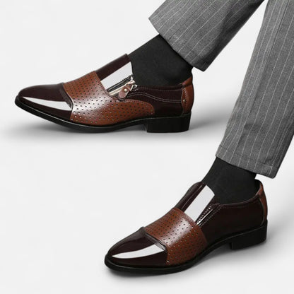 Premium Men's Glossy Dress Shoes – Smart Pointed Toe Formal Footwear for Professional British Elegance | Premium Comfort Home & Lifestyle Product UK