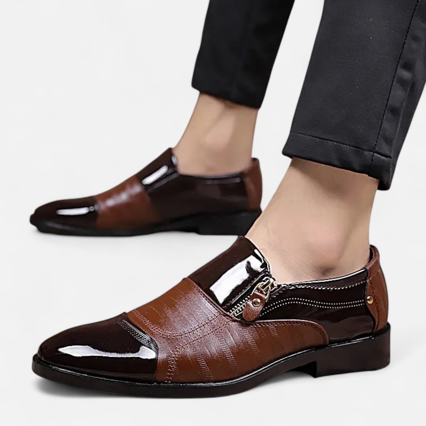 Premium Men's Glossy Dress Shoes – Smart Pointed Toe Formal Footwear for Professional British Elegance | Premium Comfort Home & Lifestyle Product UK