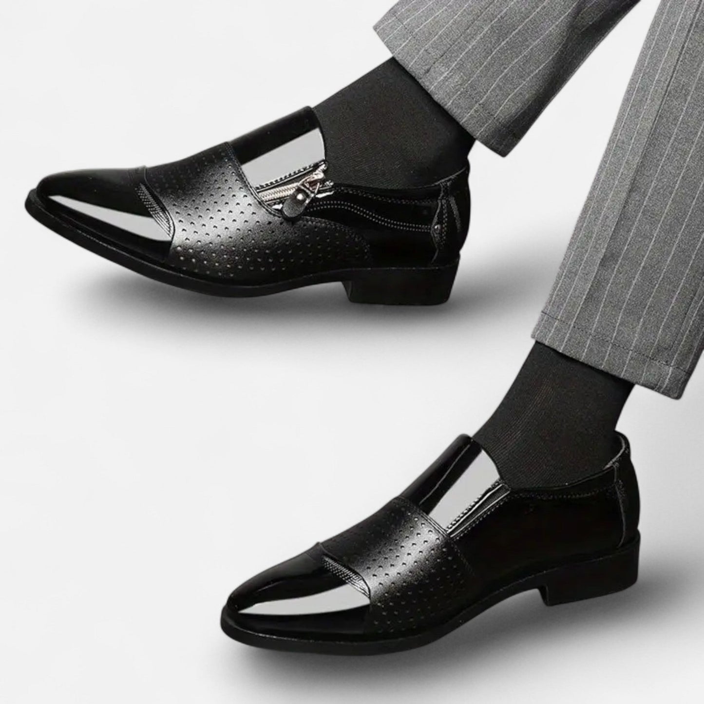 Premium Men's Glossy Dress Shoes – Smart Pointed Toe Formal Footwear for Professional British Elegance | Premium Comfort Home & Lifestyle Product UK