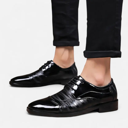 Premium Men's Glossy Dress Shoes – Smart Pointed Toe Formal Footwear for Professional British Elegance | Premium Comfort Home & Lifestyle Product UK