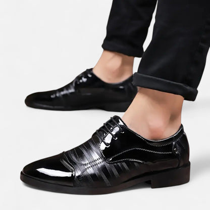 Premium Men's Glossy Dress Shoes – Smart Pointed Toe Formal Footwear for Professional British Elegance | Premium Comfort Home & Lifestyle Product UK