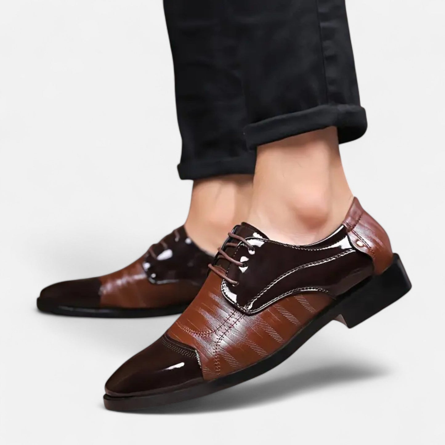 Premium Men's Glossy Dress Shoes – Smart Pointed Toe Formal Footwear for Professional British Elegance | Premium Comfort Home & Lifestyle Product UK
