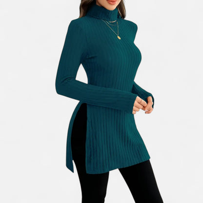 Premium Women's Ribbed High Neck Sweater – Elegant & Stylish Knitwear for Smart Casual Outfits | Premium Comfort Home & Lifestyle Product UK