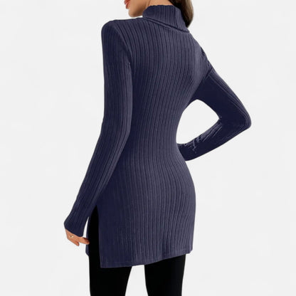 Premium Women's Ribbed High Neck Sweater – Elegant & Stylish Knitwear for Smart Casual Outfits | Premium Comfort Home & Lifestyle Product UK
