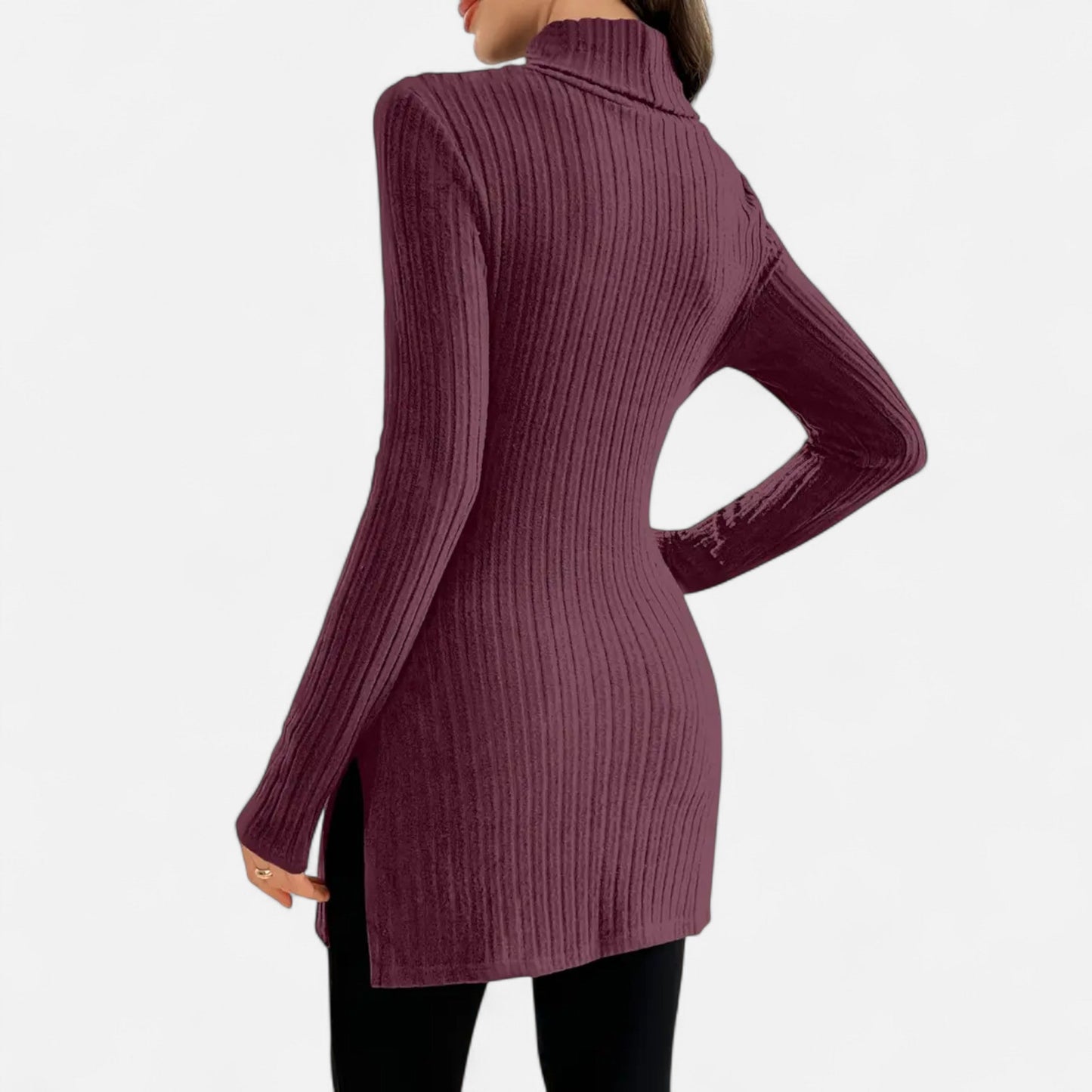 Premium Women's Ribbed High Neck Sweater – Elegant & Stylish Knitwear for Smart Casual Outfits | Premium Comfort Home & Lifestyle Product UK