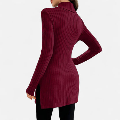 Premium Women's Ribbed High Neck Sweater – Elegant & Stylish Knitwear for Smart Casual Outfits | Premium Comfort Home & Lifestyle Product UK