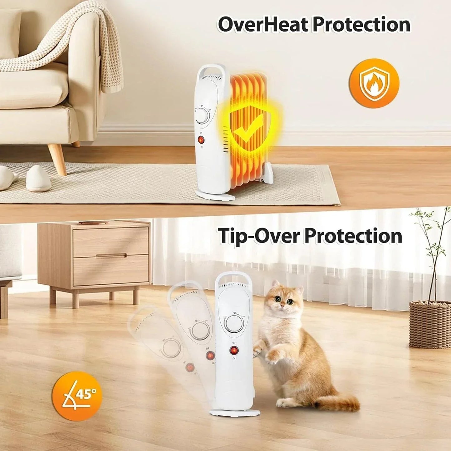 Portable 7 Fin Oil Filled Radiator | Premium Beauty & Wellness Device UK | Premium Comfort Home & Lifestyle Product UK